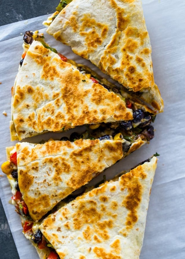 One Veggie Quesadilla & French Fries Lunch.