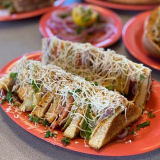 Veg Club Sandwich & Masala French Fries