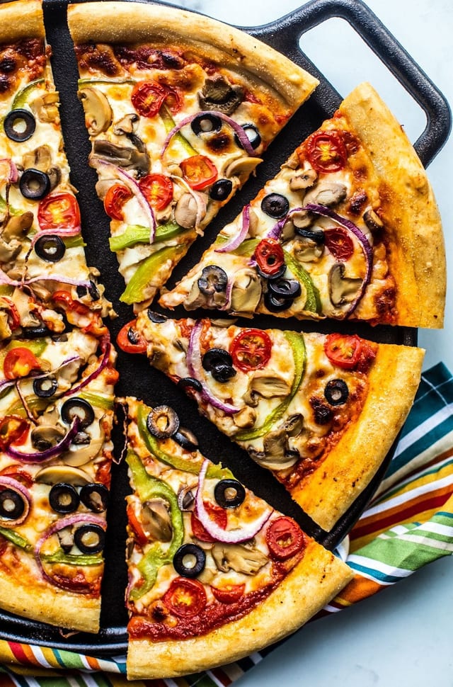 Veggie Works Pizza.